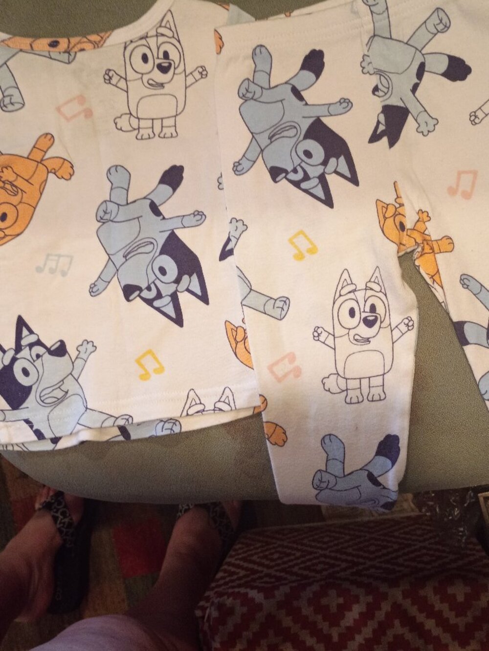 2 Piece Bluey Pajama Set Short Sleeve Size 2T